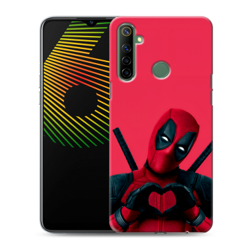 Силиконовый чехол на Realme 6i с принтом Дедпул Deadpool Силиконовый чехол на Realme 6i с принтом Дедпул Deadpool