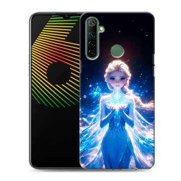 Силиконовый чехол на Realme 6i с принтом Холодное сердце Frozen Силиконовый чехол на Realme 6i с принтом Холодное сердце Frozen