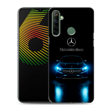 Силиконовый чехол на Realme 6i с принтом Mercedes Мерседес