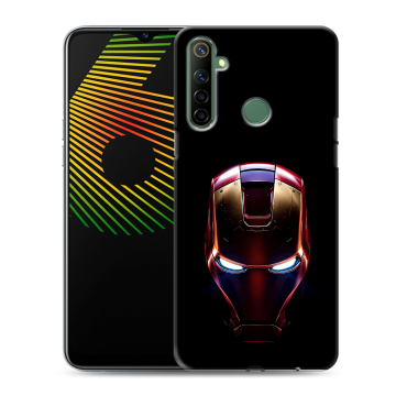 Силиконовый чехол на Realme 6i с принтом IronMan Железный человек Силиконовый чехол на Realme 6i с принтом IronMan Железный человек