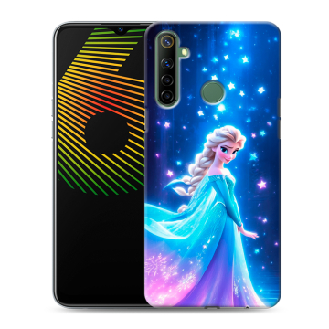 Силиконовый чехол на Realme 6i с принтом Холодное сердце Frozen Силиконовый чехол на Realme 6i с принтом Холодное сердце Frozen