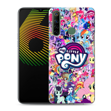 Силиконовый чехол на Realme 6i с принтом My little pony Дружба чудо Силиконовый чехол на Realme 6i с принтом My little pony Дружба чудо
