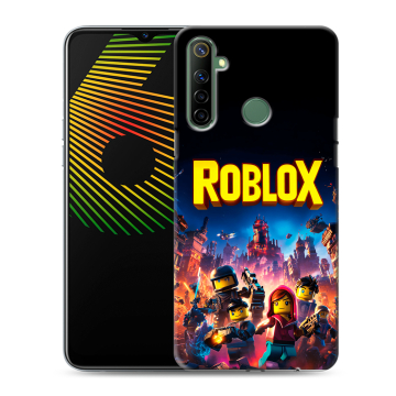 Силиконовый чехол на Realme 6i с принтом Roblox Роблокс Силиконовый чехол на Realme 6i с принтом Roblox Роблокс