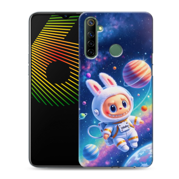Силиконовый чехол на Realme 6i с принтом Labubu Лабубу Силиконовый чехол на Realme 6i с принтом Labubu Лабубу