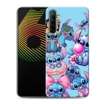 Силиконовый чехол на Realme 6i с принтом Лило и Стич