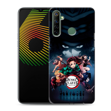 Силиконовый чехол на Realme 6i с принтом Demon Slayer Клинок рассекающий демонов Силиконовый чехол на Realme 6i с принтом Demon Slayer Клинок рассекающий демонов