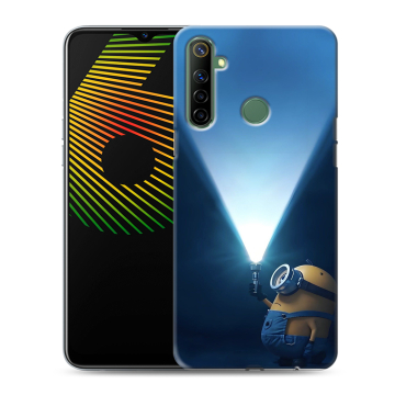 Силиконовый чехол на Realme 6i с принтом Миньоны Силиконовый чехол на Realme 6i с принтом Миньоны