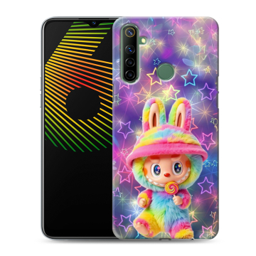 Силиконовый чехол на Realme 6i с принтом Labubu Лабубу Силиконовый чехол на Realme 6i с принтом Labubu Лабубу