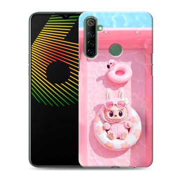 Силиконовый чехол на Realme 6i с принтом Labubu Лабубу Силиконовый чехол на Realme 6i с принтом Labubu Лабубу
