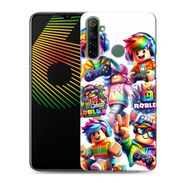 Силиконовый чехол на Realme 6i с принтом Roblox Роблокс Силиконовый чехол на Realme 6i с принтом Roblox Роблокс