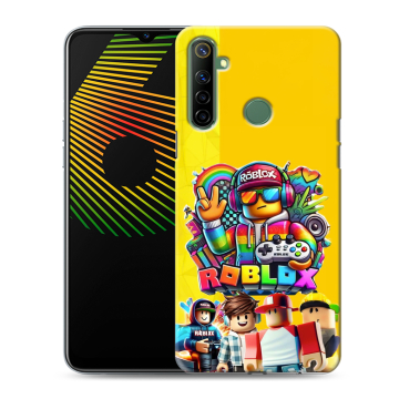 Силиконовый чехол на Realme 6i с принтом Roblox Роблокс Силиконовый чехол на Realme 6i с принтом Roblox Роблокс