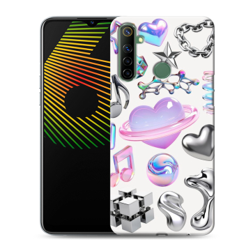 Силиконовый чехол на Realme 6i с принтом Y2K Силиконовый чехол на Realme 6i с принтом Y2K
