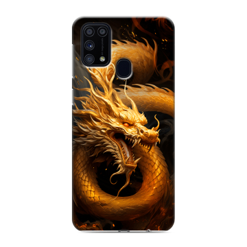 Силиконовый чехол на Samsung Galaxy M31 с принтом Золотой дракон Силиконовый чехол на Samsung Galaxy M31 с принтом Золотой дракон