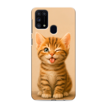 Силиконовый чехол на Samsung Galaxy M31 с принтом котенок Силиконовый чехол на Samsung Galaxy M31 с принтом котенок