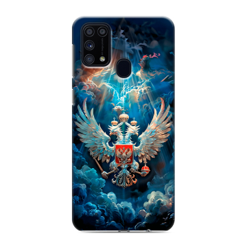Силиконовый чехол на Samsung Galaxy M31 с принтом Герб флаг России Силиконовый чехол на Samsung Galaxy M31 с принтом Герб флаг России