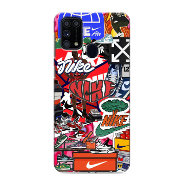 Силиконовый чехол на Samsung Galaxy M31 с принтом Найк Nike яркий Силиконовый чехол на Samsung Galaxy M31 с принтом Найк Nike яркий