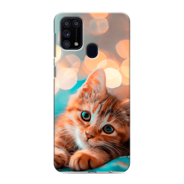 Силиконовый чехол на Samsung Galaxy M31 с принтом котик Силиконовый чехол на Samsung Galaxy M31 с принтом котик