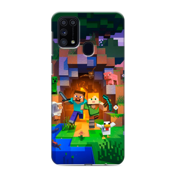 Силиконовый чехол на Samsung Galaxy M31 с принтом Майнкрафт Minecraft Силиконовый чехол на Samsung Galaxy M31 с принтом Майнкрафт Minecraft