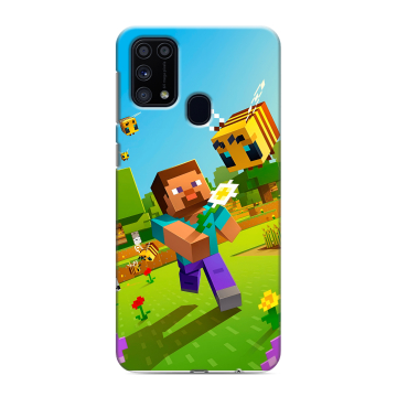 Силиконовый чехол на Samsung Galaxy M31 с принтом Майнкрафт Minecraft