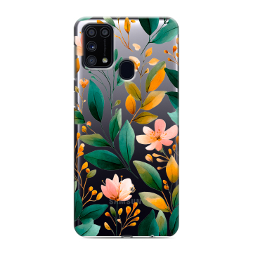 Силиконовый чехол на Samsung Galaxy M31 с принтом Цветы паттерн Силиконовый чехол на Samsung Galaxy M31 с принтом Цветы паттерн