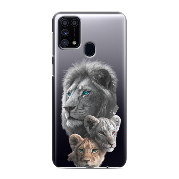 Силиконовый чехол на Samsung Galaxy M31 с принтом Львы Силиконовый чехол на Samsung Galaxy M31 с принтом Львы