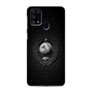 Силиконовый чехол на Samsung Galaxy M31 с принтом Герб Флаг СССР