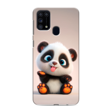 Силиконовый чехол на Samsung Galaxy M31 с принтом милая панда Силиконовый чехол на Samsung Galaxy M31 с принтом милая панда