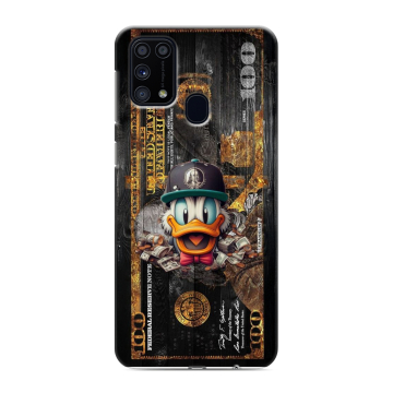 Силиконовый чехол на Samsung Galaxy M31 с принтом Дональд Дак Доллар Силиконовый чехол на Samsung Galaxy M31 с принтом Дональд Дак Доллар