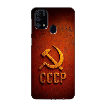 Силиконовый чехол на Samsung Galaxy M31 с принтом Флаг Герб СССР Силиконовый чехол на Samsung Galaxy M31 с принтом Флаг Герб СССР