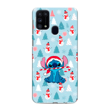 Силиконовый чехол на Samsung Galaxy M31 с принтом Стич Новый год Силиконовый чехол на Samsung Galaxy M31 с принтом Стич Новый год