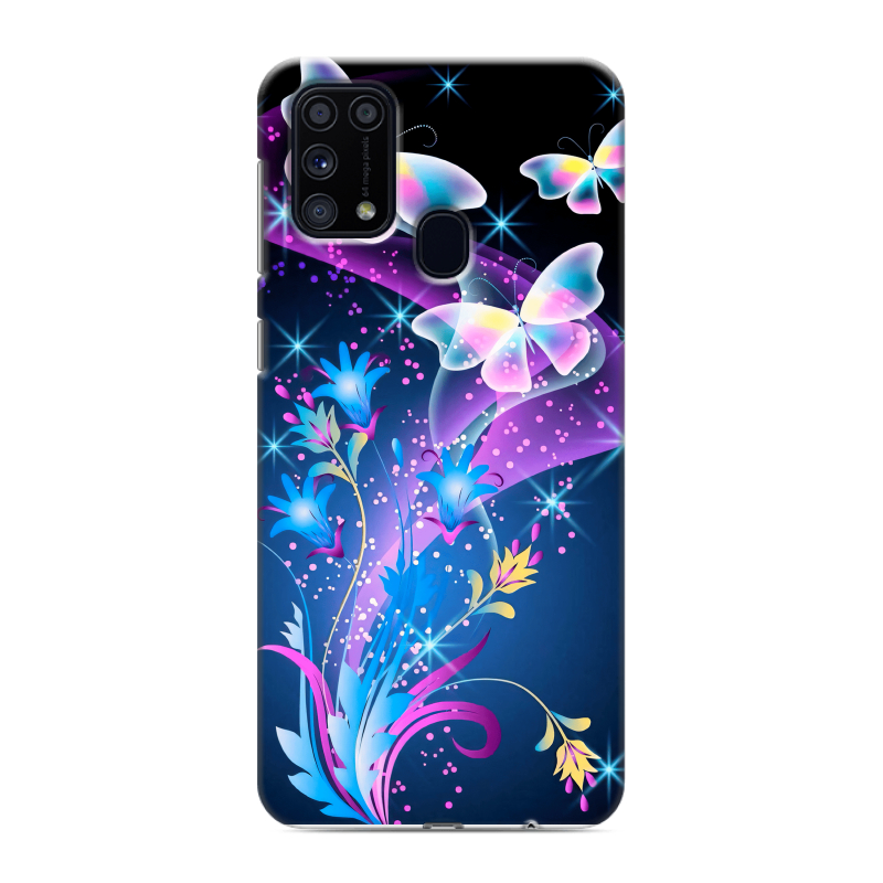 Силиконовый чехол на Samsung Galaxy M31 с принтом Бабочки Силиконовый чехол на Samsung Galaxy M31 с принтом Бабочки