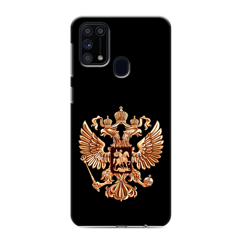 Силиконовый чехол на Samsung Galaxy M31 с принтом Герб России золотой Силиконовый чехол на Samsung Galaxy M31 с принтом Герб России золотой