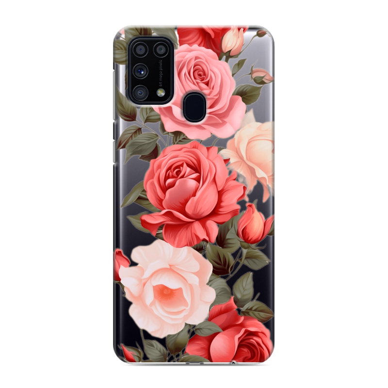 Силиконовый чехол на Samsung Galaxy M31 с принтом Розы Силиконовый чехол на Samsung Galaxy M31 с принтом Розы