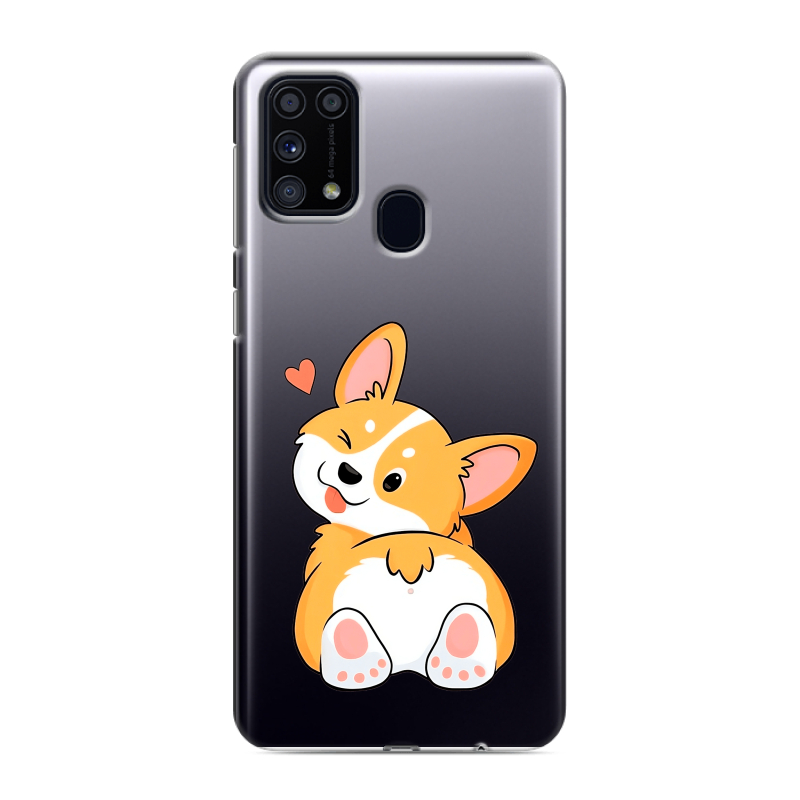 Силиконовый чехол на Samsung Galaxy M31 с принтом Корги Силиконовый чехол на Samsung Galaxy M31 с принтом Корги