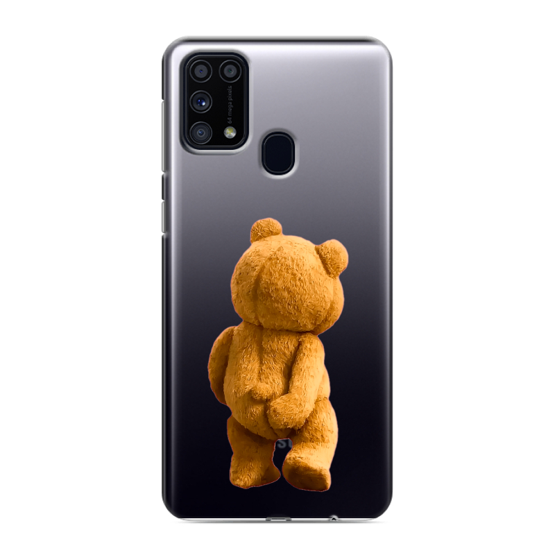 Силиконовый противоударный чехол на Samsung Galaxy M31 с принтом Медведь Силиконовый противоударный чехол на Samsung Galaxy M31 с принтом Медведь