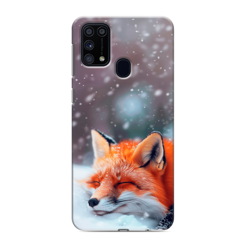 Силиконовый противоударный чехол на Samsung Galaxy M31 с принтом лиса Силиконовый противоударный чехол на Samsung Galaxy M31 с принтом лиса