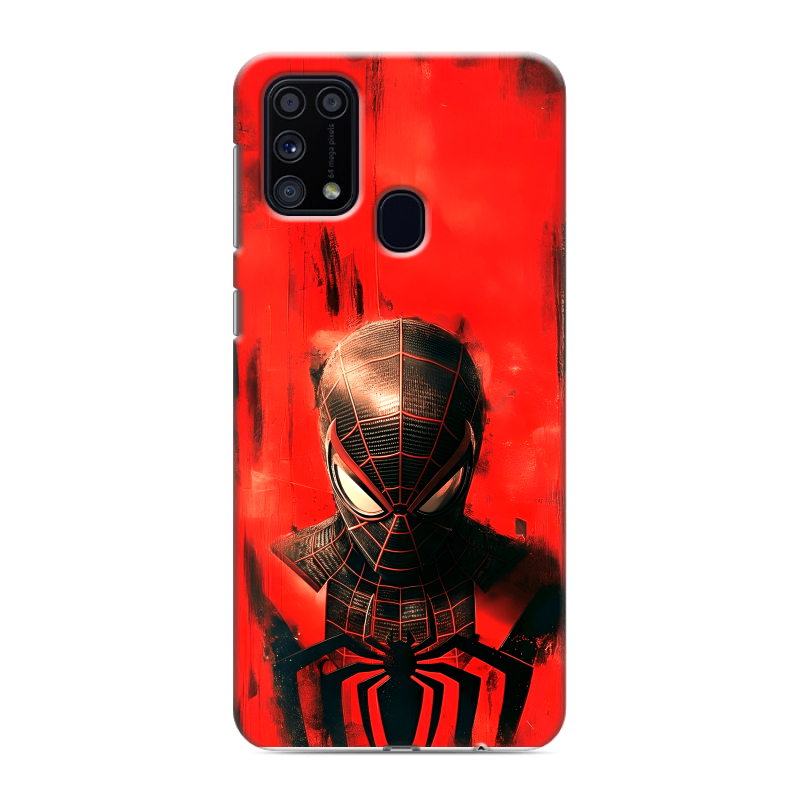 Силиконовый противоударный чехол на Samsung Galaxy M31 с принтом человек паук spiderman Силиконовый противоударный чехол на Samsung Galaxy M31 с принтом человек паук spiderman