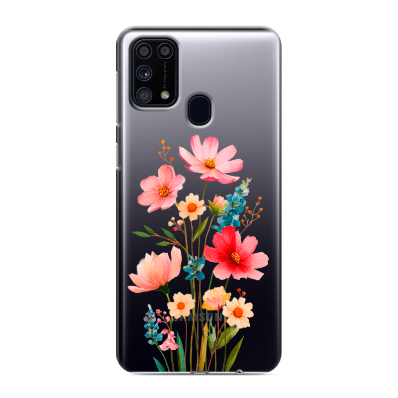 Силиконовый чехол на Samsung Galaxy M31 с принтом Цветы Силиконовый чехол на Samsung Galaxy M31 с принтом Цветы