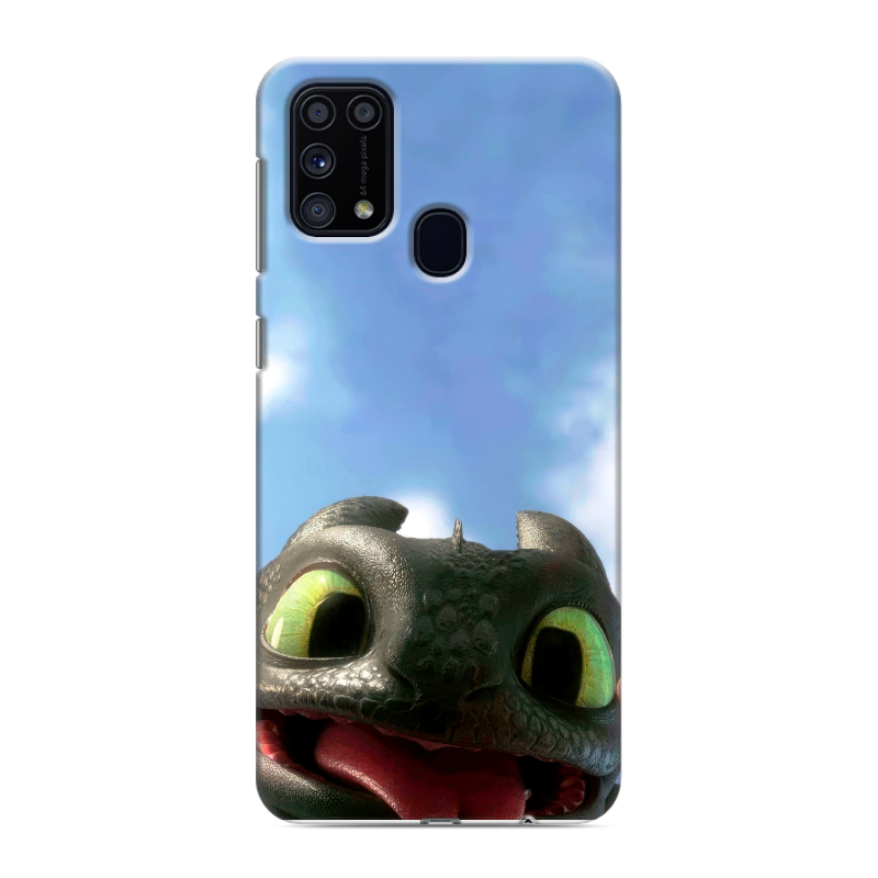 Силиконовый противоударный чехол на Samsung Galaxy M31 с принтом Как приручить дракона Силиконовый противоударный чехол на Samsung Galaxy M31 с принтом Как приручить дракона