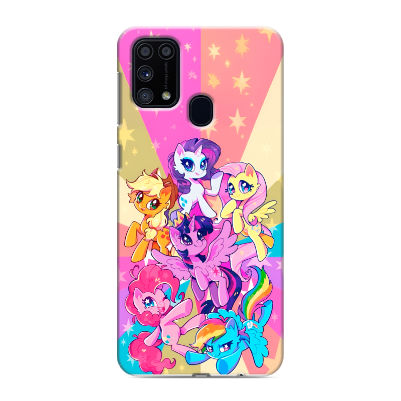Силиконовый противоударный чехол на Samsung Galaxy M31 с принтом My little pony Дружба чудо Силиконовый противоударный чехол на Samsung Galaxy M31 с принтом My little pony Дружба чудо