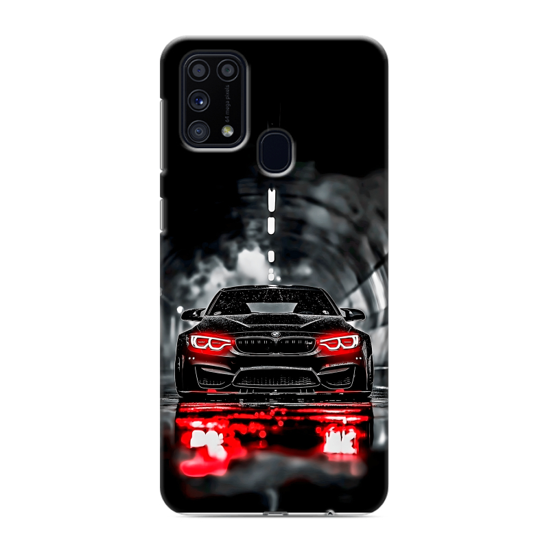 Силиконовый противоударный чехол на Samsung Galaxy M31 с принтом BMW БМВ Силиконовый противоударный чехол на Samsung Galaxy M31 с принтом BMW БМВ