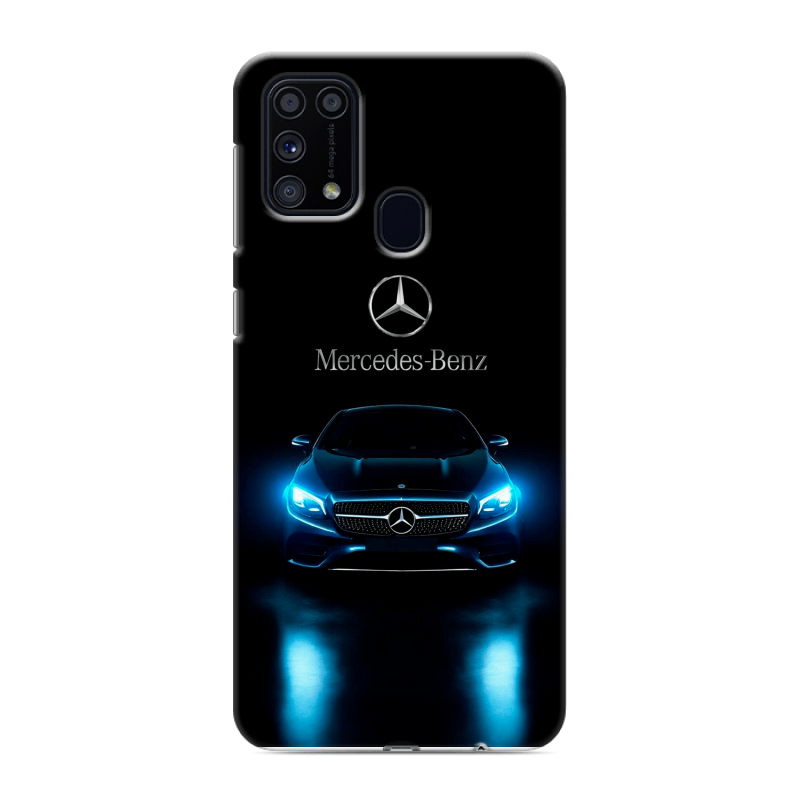 Силиконовый противоударный чехол на Samsung Galaxy M31 с принтом Mercedes Мерседес Силиконовый противоударный чехол на Samsung Galaxy M31 с принтом Mercedes Мерседес
