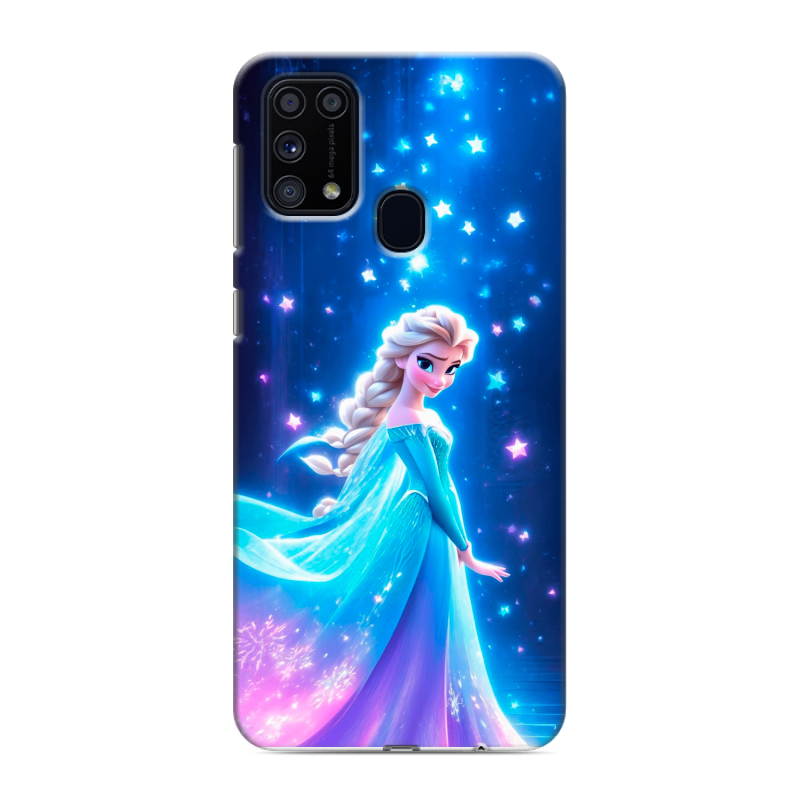 Силиконовый противоударный чехол на Samsung Galaxy M31 с принтом Холодное сердце Frozen Силиконовый противоударный чехол на Samsung Galaxy M31 с принтом Холодное сердце Frozen
