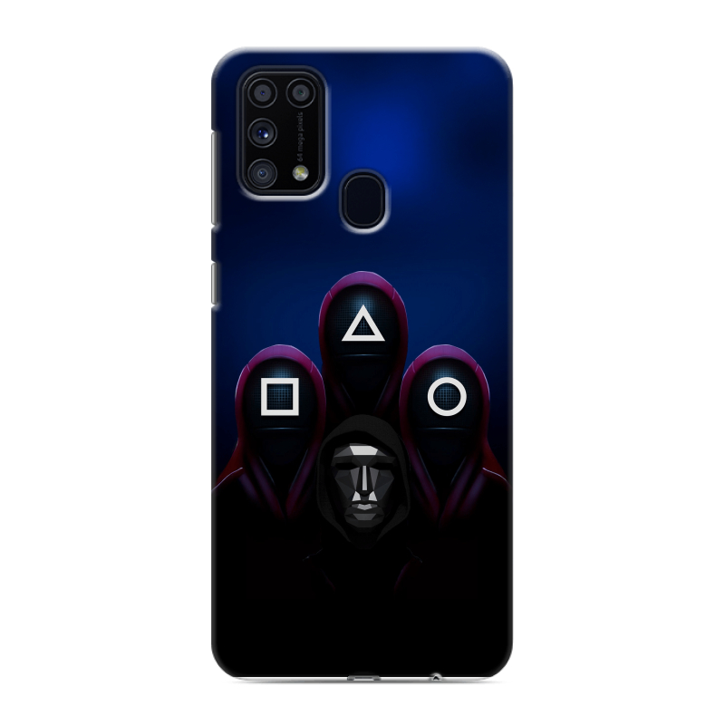 Силиконовый противоударный чехол на Samsung Galaxy M31 с принтом Игра Кальмара Силиконовый противоударный чехол на Samsung Galaxy M31 с принтом Игра Кальмара