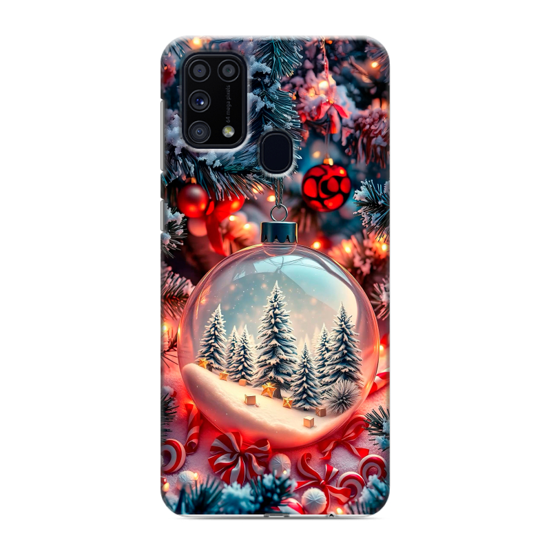 Силиконовый противоударный чехол на Samsung Galaxy M31 с принтом Новый год Силиконовый противоударный чехол на Samsung Galaxy M31 с принтом Новый год