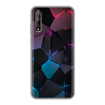 Силиконовый чехол на Huawei Y8p с принтом Геометрия неона Силиконовый чехол на Huawei Y8p с принтом Геометрия неона