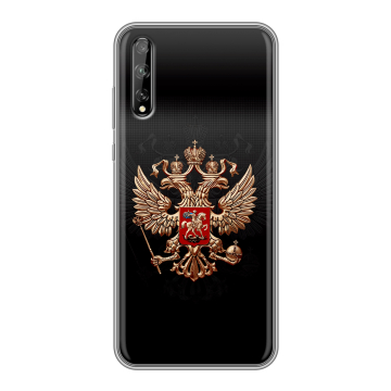 Силиконовый чехол на Huawei Y8p с принтом Герб России Силиконовый чехол на Huawei Y8p с принтом Герб России