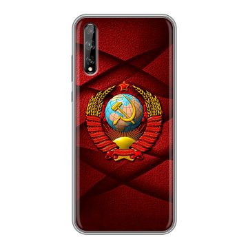 Силиконовый чехол на Huawei Y8p с принтом Герб СССР Силиконовый чехол на Huawei Y8p с принтом Герб СССР