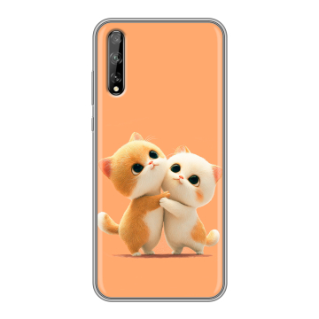 Силиконовый чехол на Huawei Y8p с принтом Милые котики Силиконовый чехол на Huawei Y8p с принтом Милые котики