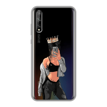 Силиконовый чехол на Huawei Y8p с принтом Женские принты Силиконовый чехол на Huawei Y8p с принтом Женские принты